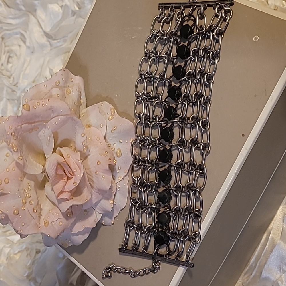 Braided Chain Bracelet Rhinestones